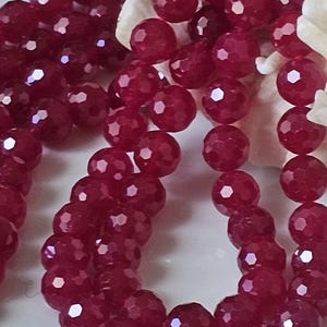 T. 6 mm / AAA / Rubis Rouge Vermeil Gemme Ronde à Facettes Brillantes Haute Qualité / Taille 6 mm