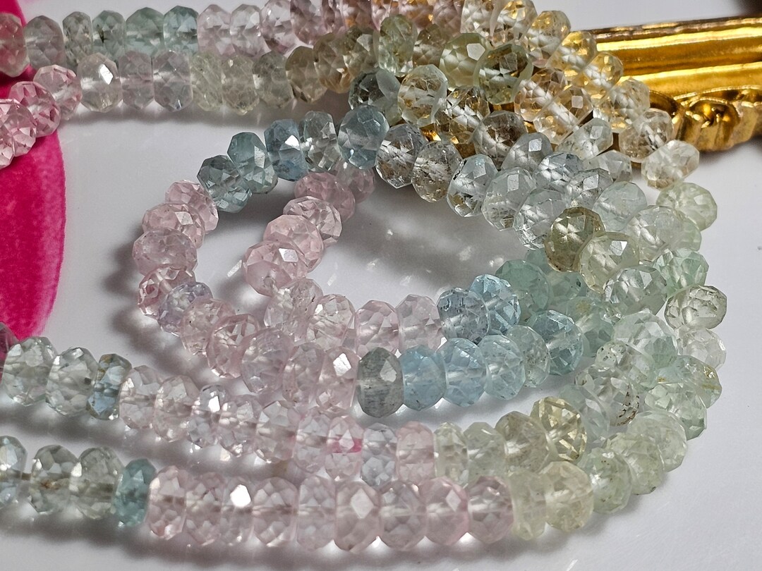 Translucent Beryl New / AAA / Natural Aquamarine Morganite Beryl Pink Blue Yellow Green ...