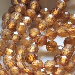 Brin De Perles Diamants Blancs Naturels Ronds 2-2,5 Mm - Longueur 4 Pouces (environ 10 Cm) - Brut