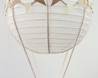 Neutral Themed Hot Air Balloon Nursery Light Shade