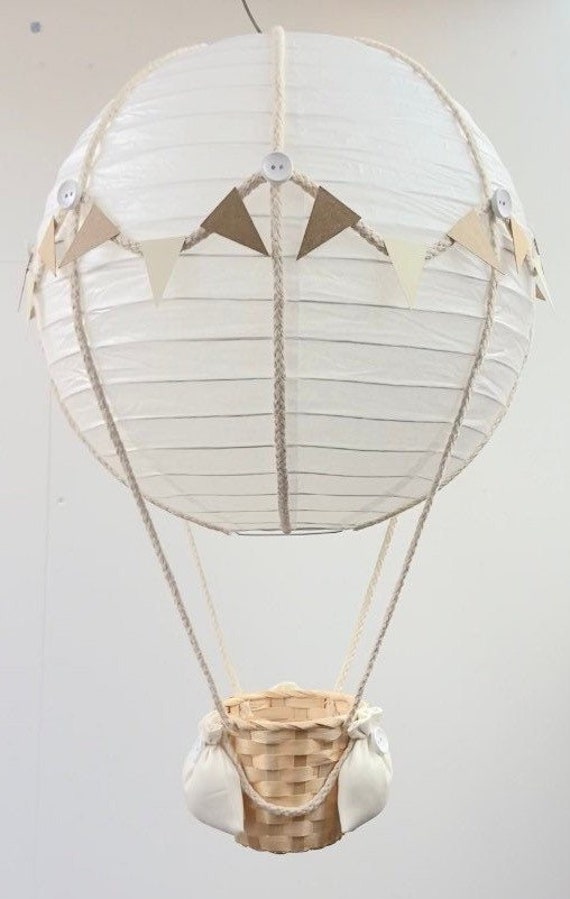 Neutral Themed Hot Air Balloon Nursery Light Shade
