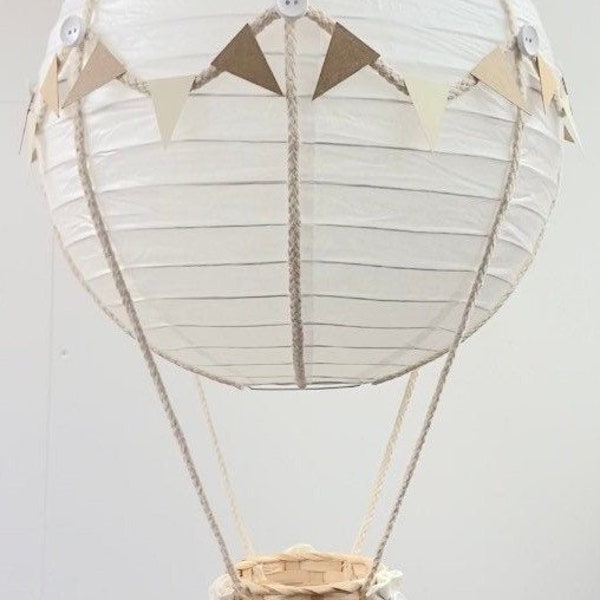 Neutral Themed Hot Air Balloon Nursery Light Shade