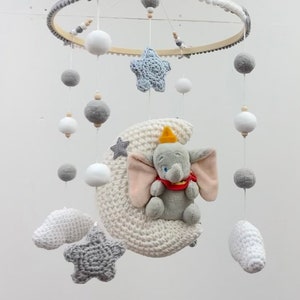 Disney Dumbo Grey Themed Baby Nursery Cot Mobile