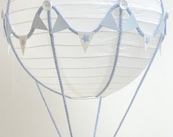 Blue Star Themed Hot Air Balloon Nursery Light Shade