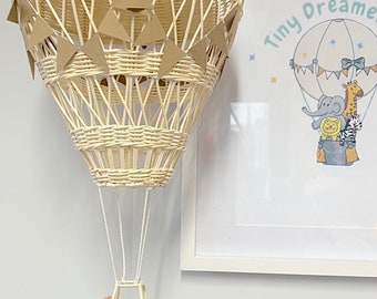 Wooden Hot Air Balloon Baby Nursery Hanging Decoration