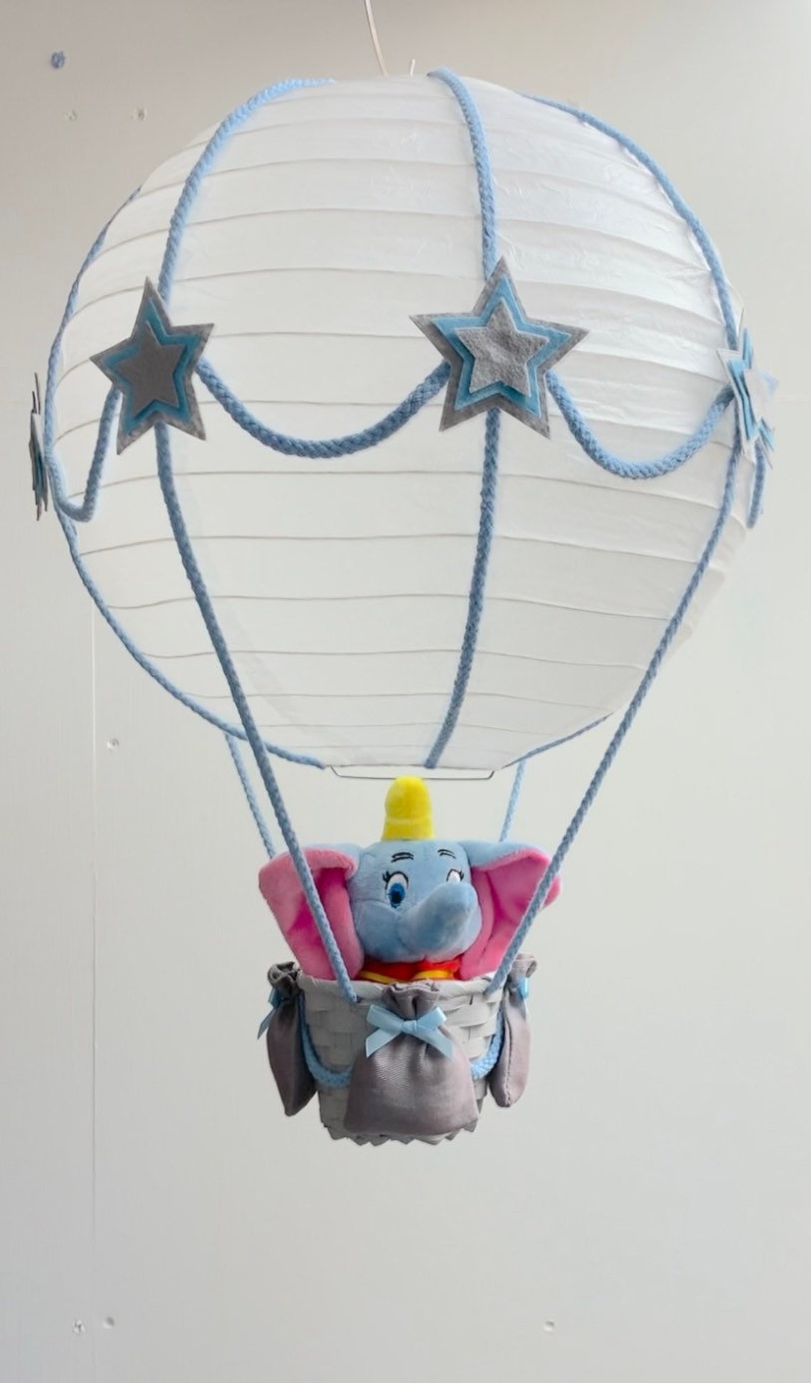 Baby Boys Blue Disney Dumbo Star Theme Hot Air Balloon Nursery Etsy