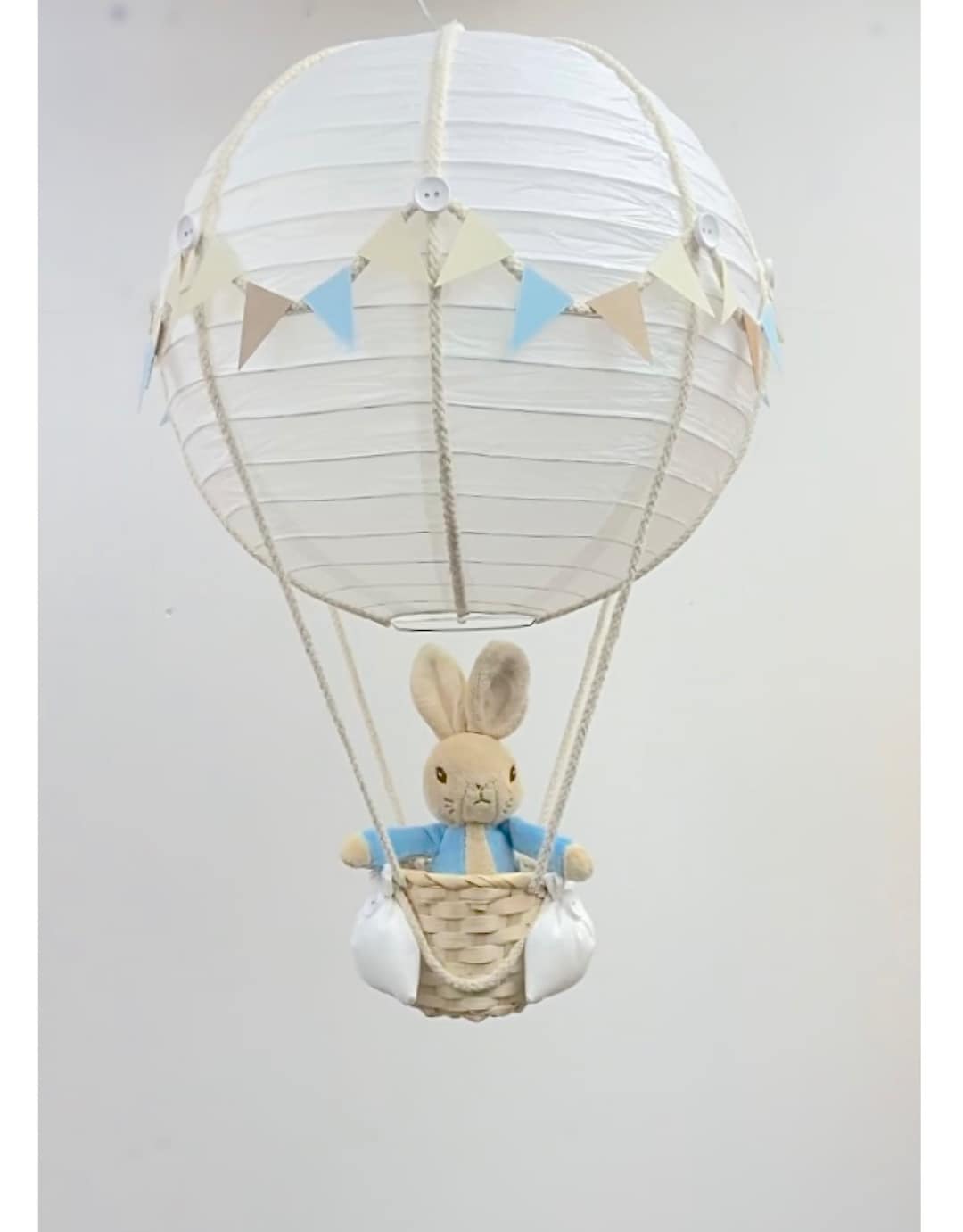 Neutral Blue Peter Rabbit Themed Hot Air Balloon Nursery Light - Etsy UK