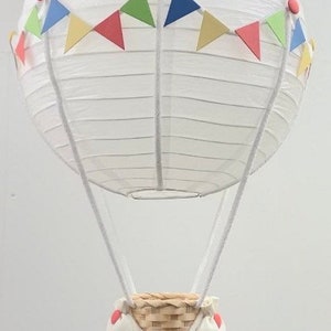 Rainbow Themed Hot Air Balloon Nursery Light Shade