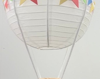 Rainbow Themed Hot Air Balloon Nursery Light Shade