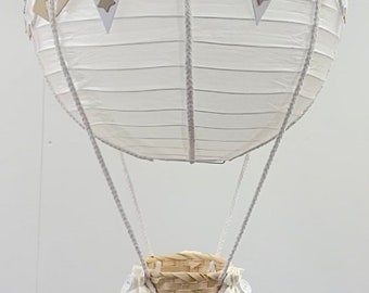 Neutral Star Themed Hot Air Balloon Nursery Light Shade