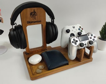 Gamer Gift Controller Stand, Headphone Stand, Anniversary gift , Brother Gift from Sister, Birthday Gift