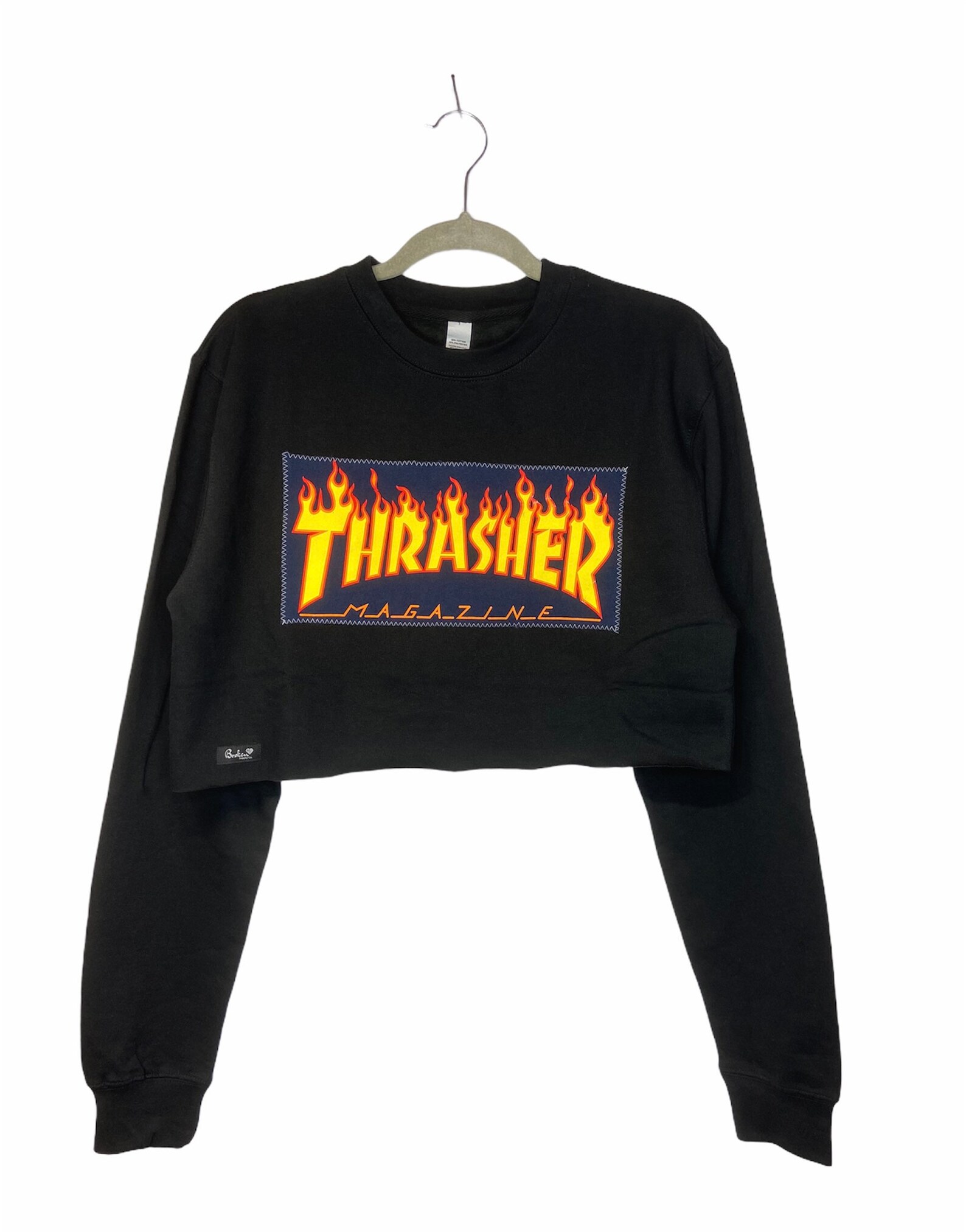 Custom Stitched Thrasher Crop Top Sweatshirt Size Small | Etsy