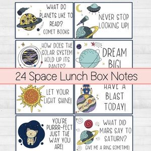 Lunchbox Notes Printable, Affirmation Cards for Kids, Space Gifts for Girls, Printable Gifts, School Lunch Notes, Encouragement Cards image 1
