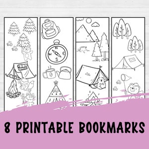 Woodland Animal Bookmark, Printable Party Favors, Reading Gifts for ...
