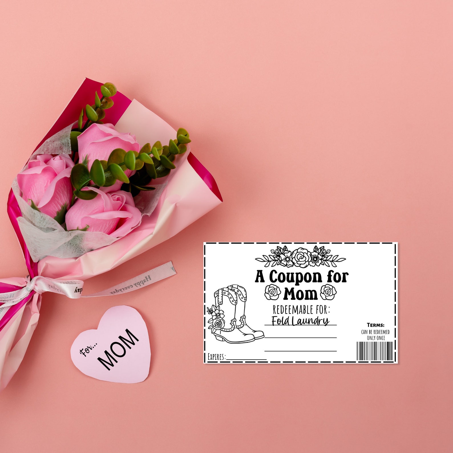 Easter Gifts for Mom, Coupon Book for Her, Printable Gift, Western Gift