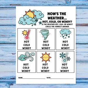 Printable Homeschool Worksheet, Weather Activities, Learning Materials ...