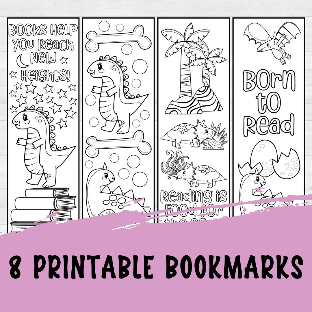 Bookmarks to Color Cheap Party Favors Reading Rewards for Etsy