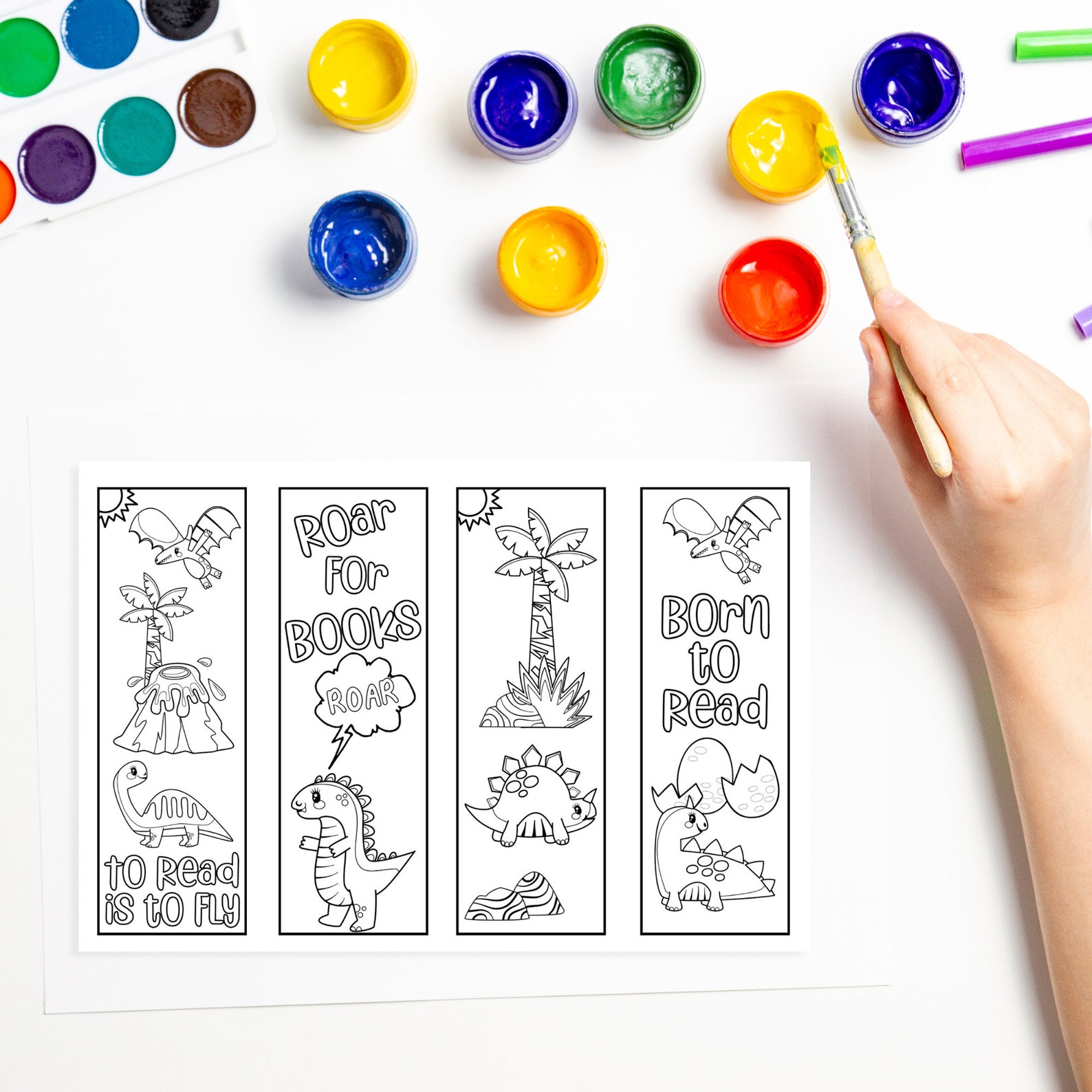 Dinosaur Bookmark Printable, Dinosaur Gifts for Kids, Bookmarks for ...