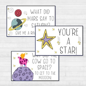 Lunchbox Notes Printable, Affirmation Cards for Kids, Space Gifts for Girls, Printable Gifts, School Lunch Notes, Encouragement Cards image 6