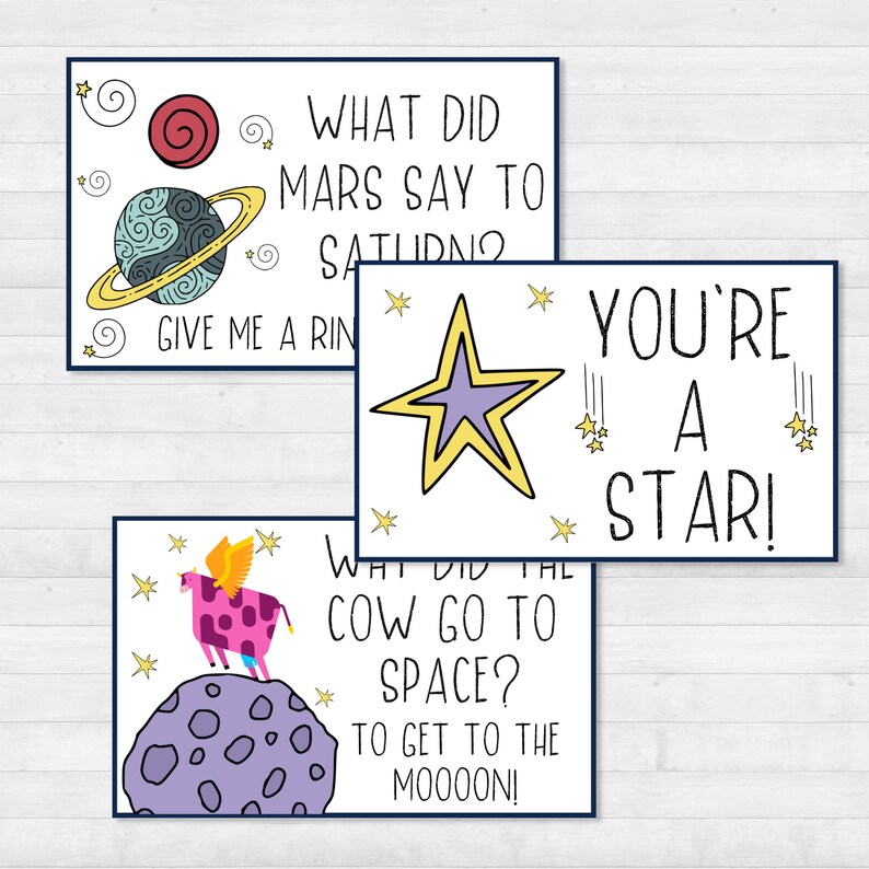 Lunchbox Notes Printable, Affirmation Cards for Kids, Space Gifts for Girls, Printable Gifts, School Lunch Notes, Encouragement Cards image 6