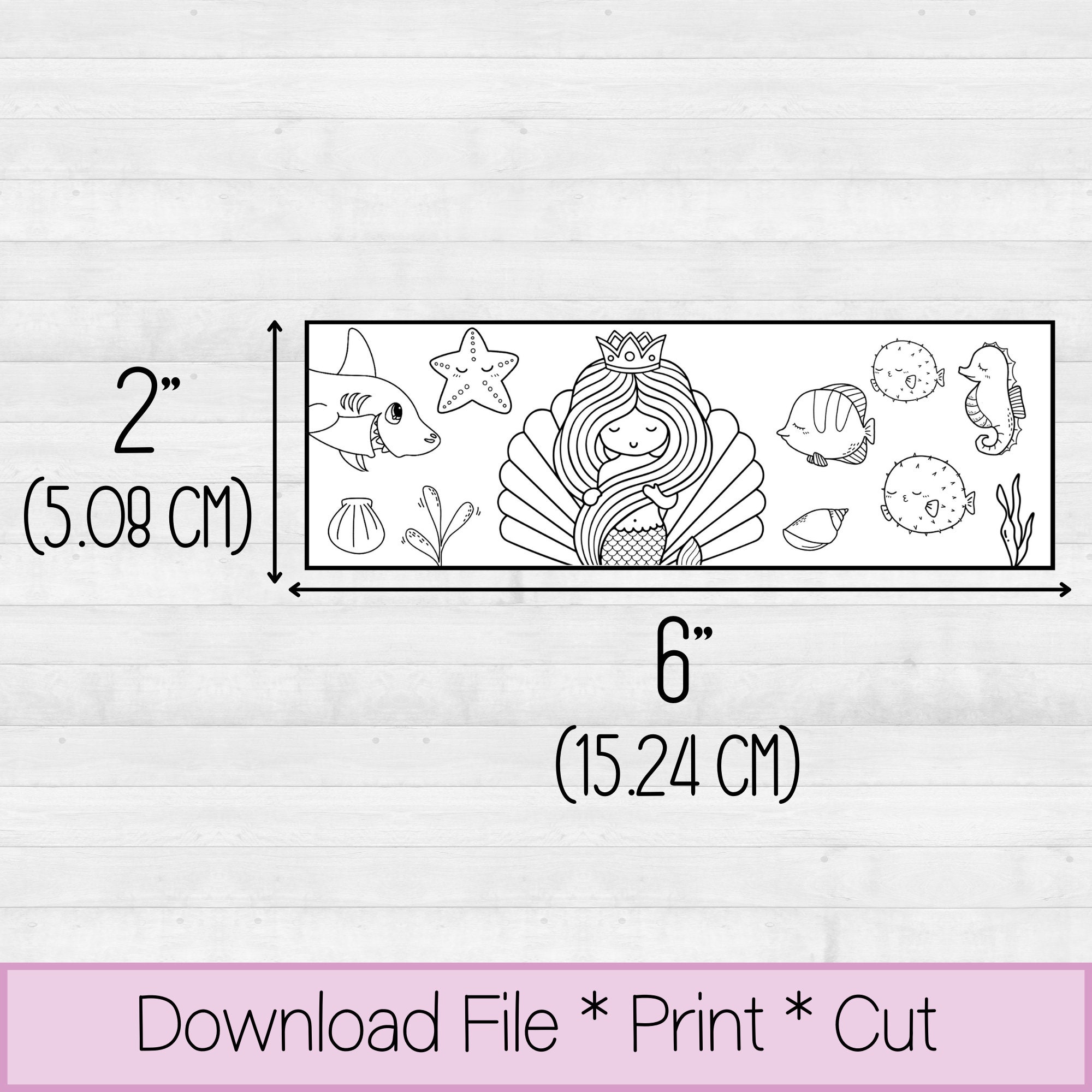 Printable Bookmarks to Color, Mermaid Gifts for Girls, Cheap Party ...