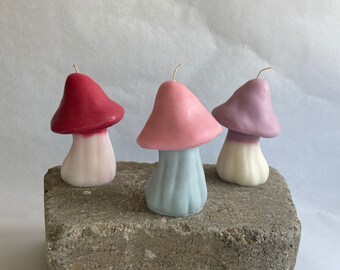 Medium size mushroom candle / mushroom / gift