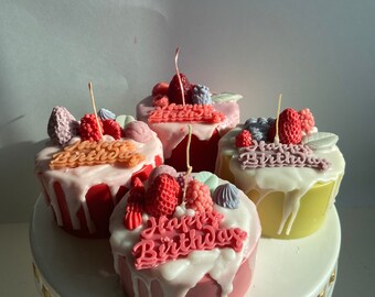 Birthday Cake Candle/ Hand Poured Candle/ Birthday Gift
