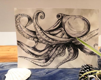 Octopus Pen and Ink Drawing