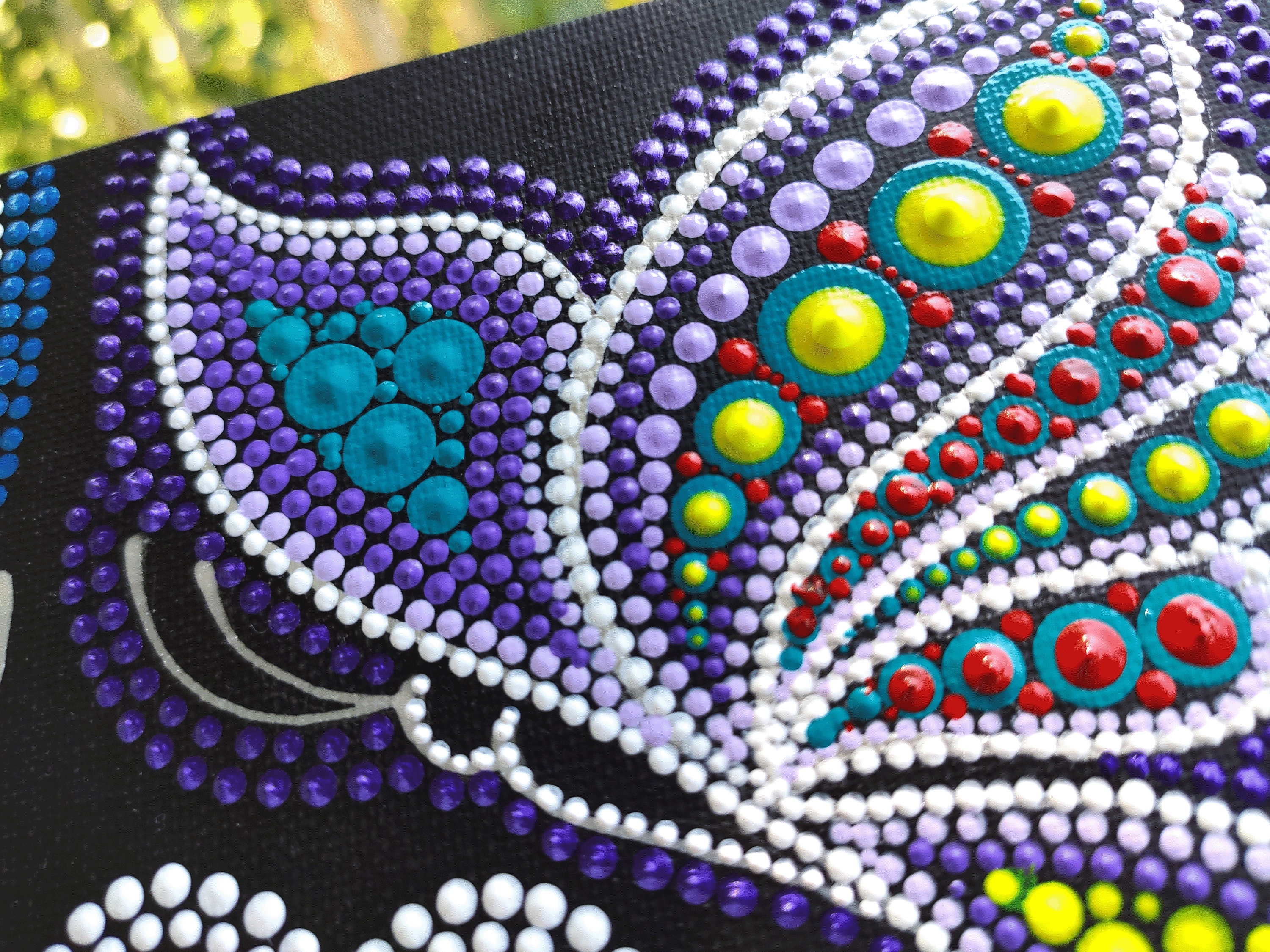 Butterfly Dot Art Original Painting Butterfly Mandala Acrylic Etsy