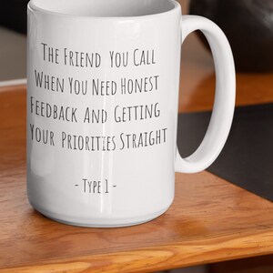 Enneagram 1 Mug Best Friend Mugs Enneagram Gifts Enneagram Type 1 Coffee Mug Enneagram One Mugs