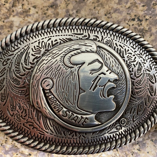 Florida State University Silver Belt Buckle