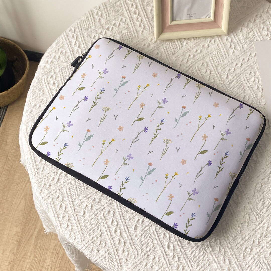 Floral Laptop Sleeve Case 13 14 15 Inch for Notebook Bag iPad Sleeve