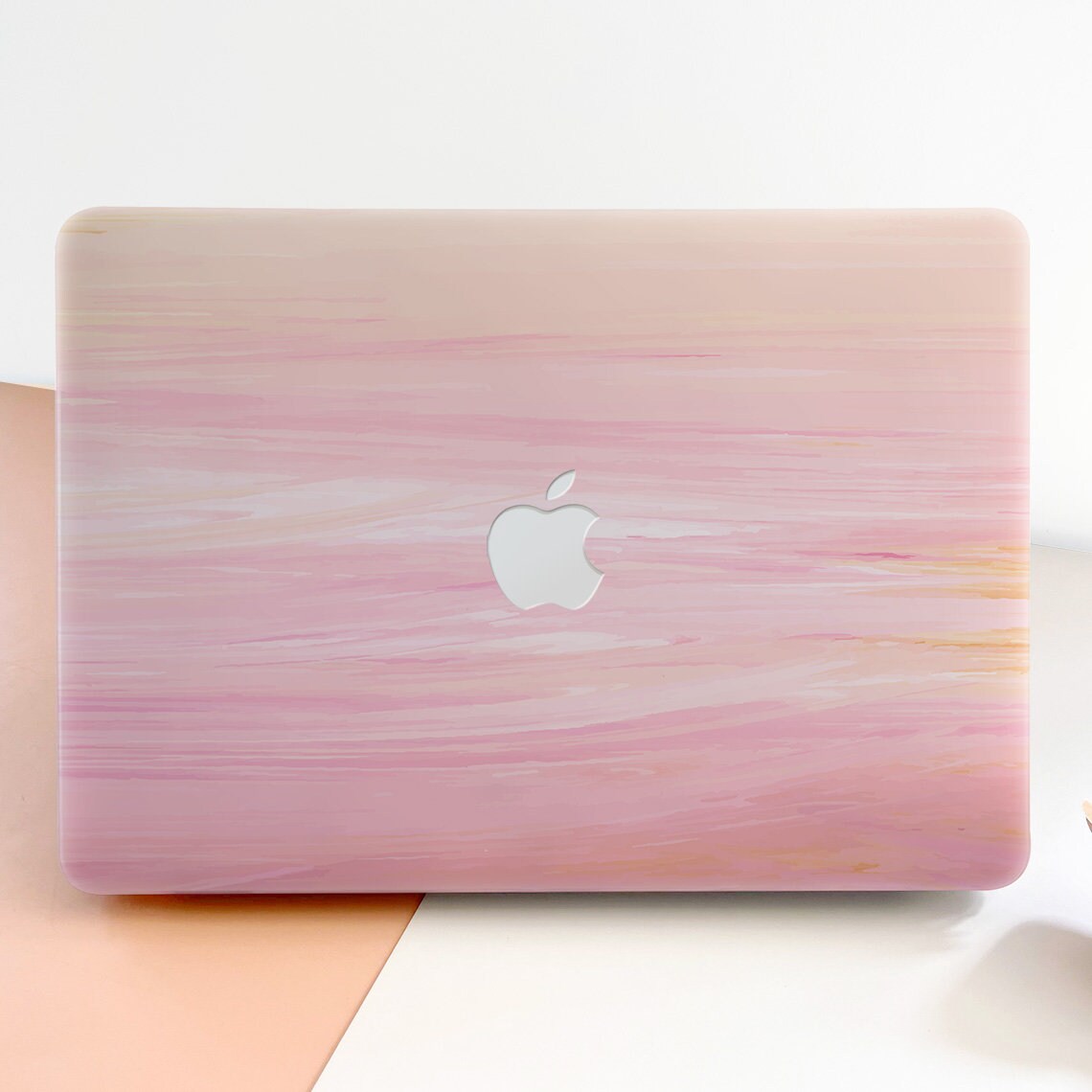 Apple Old Macbook Pro 13 with CD-ROM - Artistic Fantasy Meadow Field Flower Pink Moon Sky Model: A1278 KoolMac Full Body Hard Case 