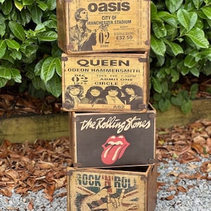 Retro Rustic Vinyl record boxes