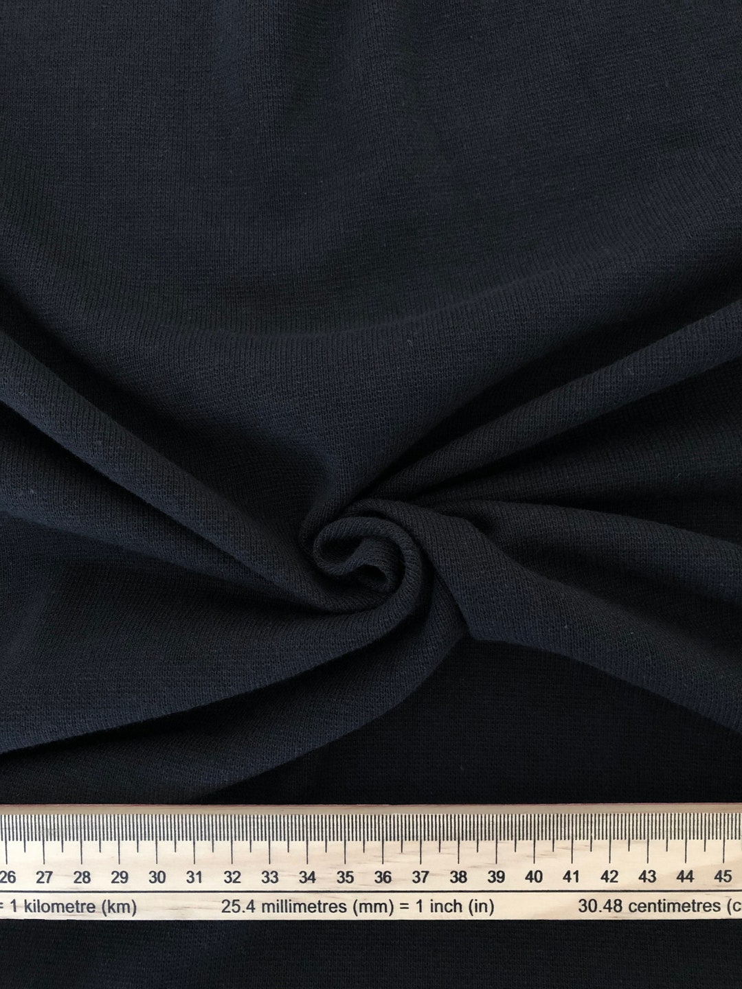 Tubular Black Edge-rib Fabric Made in France - Etsy