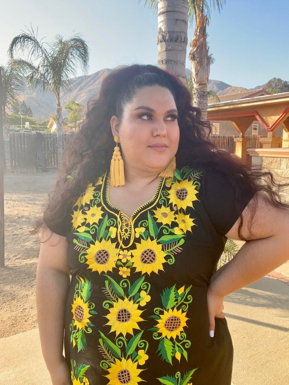 plus size sunflower dress