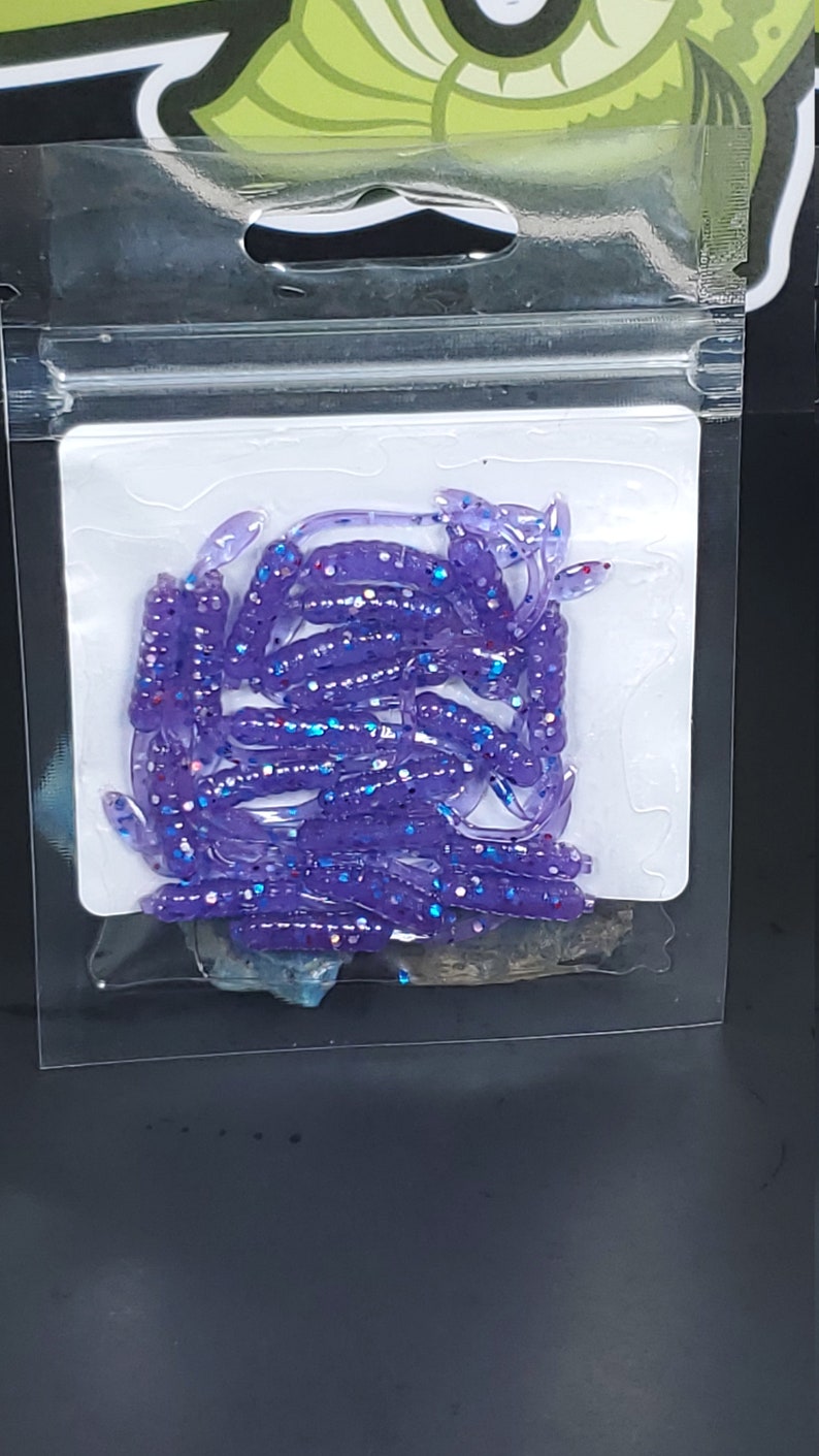 2 inch Panfish Baits Brac/'s Baits June Bug Blue /& Holographic Slab Assassin 2