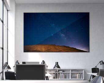 Perseids Meteor Shower Makhtesh Ramon Crater Israel - Digital Print