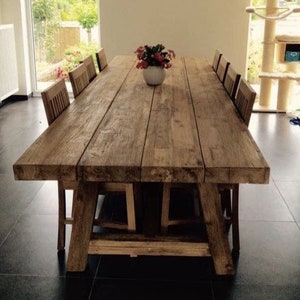 Rustic dining table,Farm Table, Farmhouse Table, Trestle Table, Dining Room Table, Dine Table, Rustic, Furniture, Vintage,