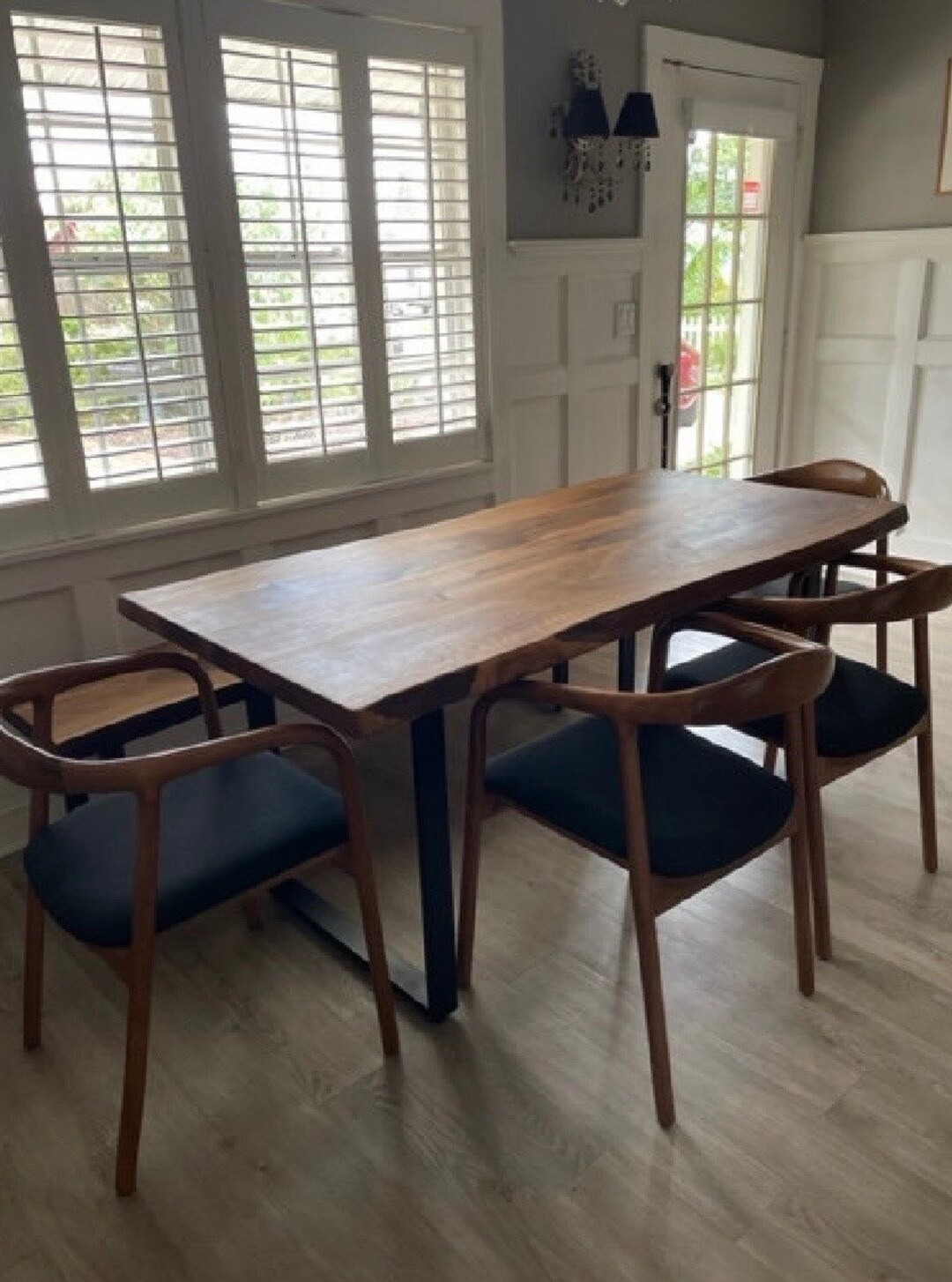 Farm House Table,walnut Table Bench Set and Chairs, Table,walnut Table