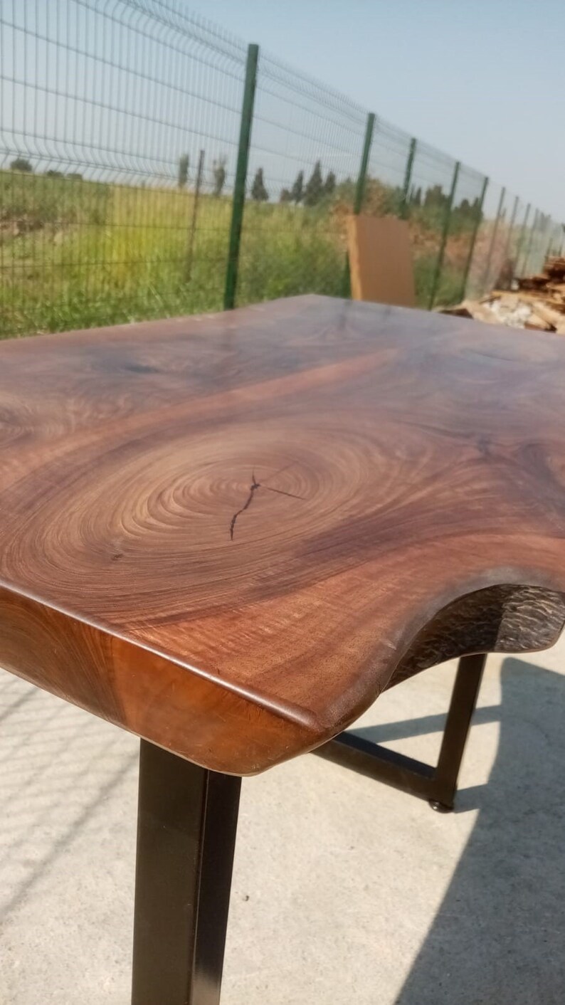 Custom Live Edge Dining Table Kitchen Table Live Edge Black Etsy