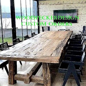 Rustic  dining table,Farm Table, Farmhouse Table, Trestle Table, Dining Room Table, Dine Table, Rustic, Furniture, Vintage,