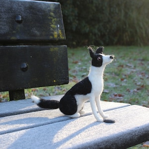 Handmade Felted Border Collie