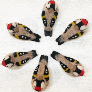 Felted Goldfinch Bird