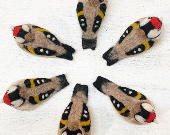 Felted Goldfinch Bird