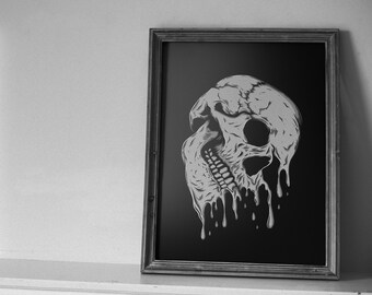 Melting Skull Print