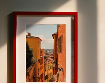 Nice, France Art Print · Old Town Street Photography · French Riviera Wall Art · Old Nice Poster · Mediterranean Home Decor · French Riviera