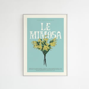 Le Mimosa-Plakat - A4-Recyclingpapierillustration Côte d'Azur