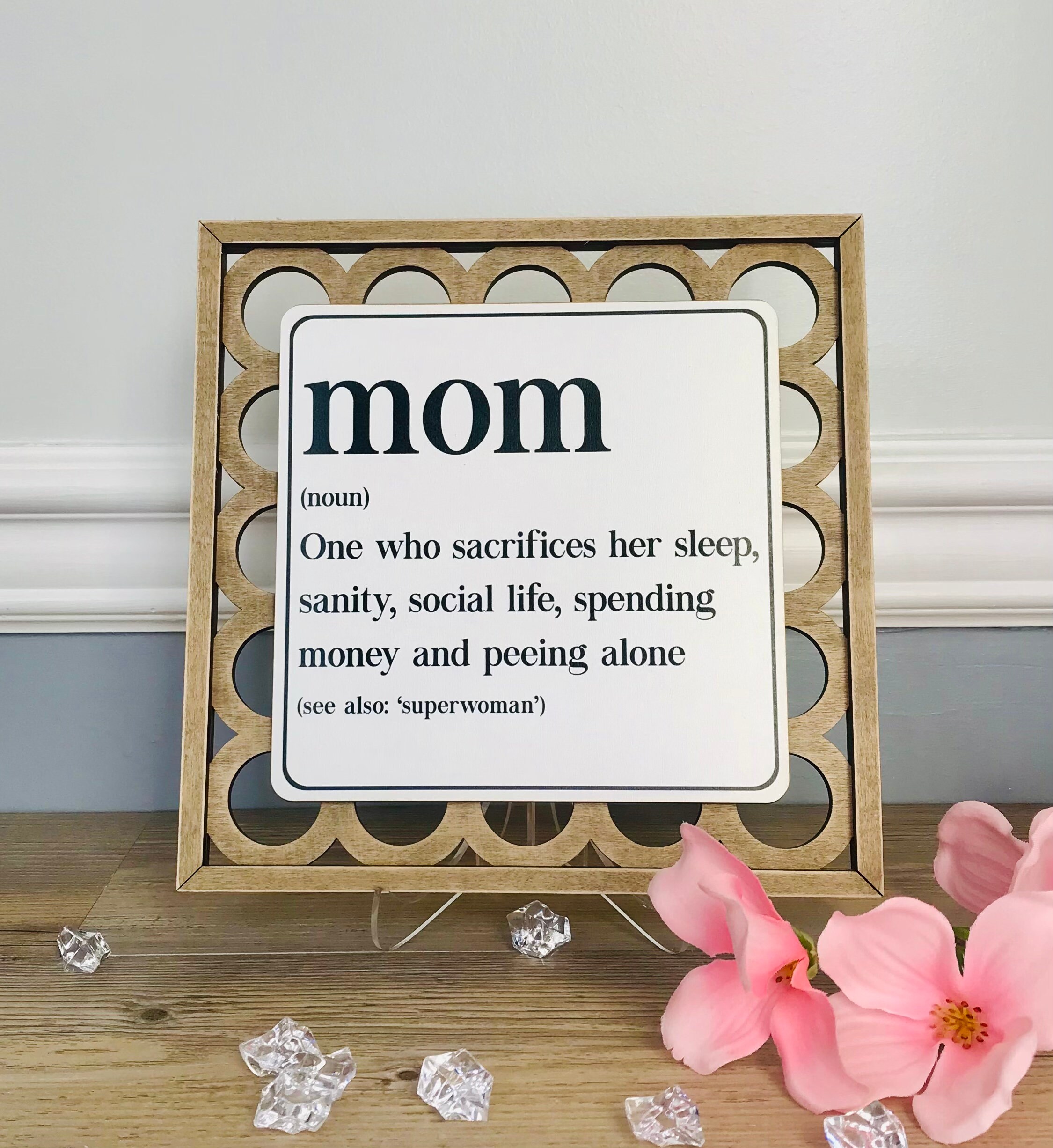 Noun Frame mom Superwoman Mom Frame Noun Sign Etsy