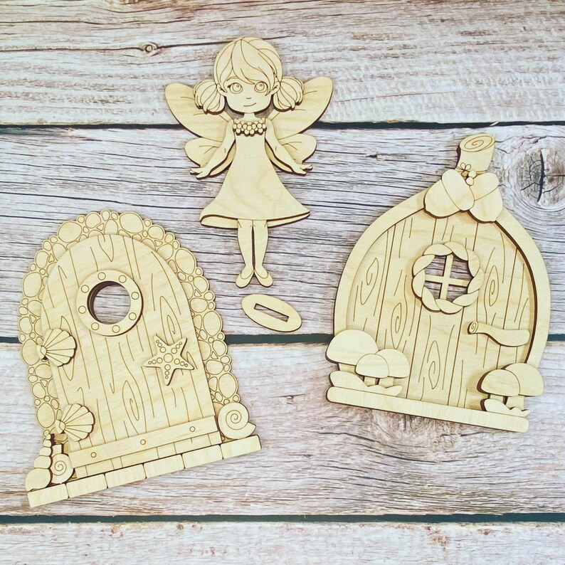 Pop-Out-pysselkit för älvor: DIY-älvhus, laserskuren SVG (digital fil) bild 3
